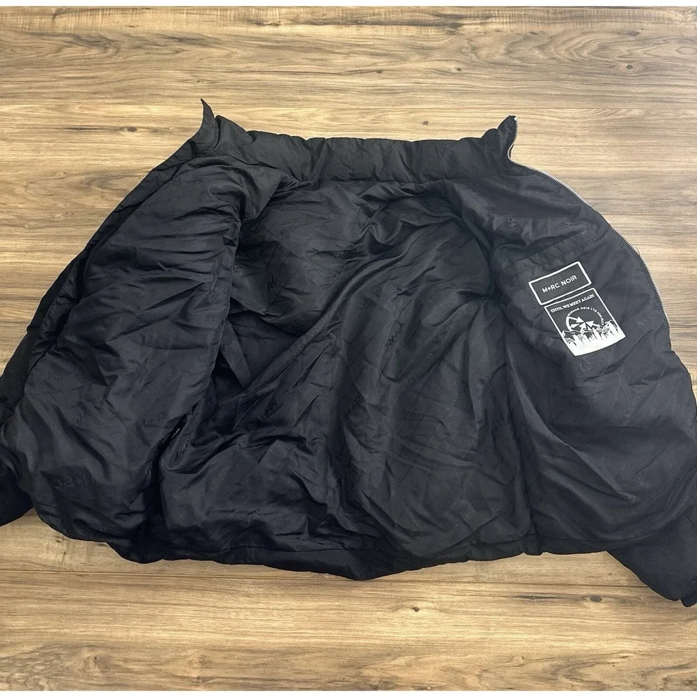 M+RC Noir Men's Black Puffer Coat Until We Meet Again‎ Marche Noir Ltd Project